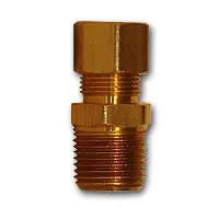 Mid-America Fittings 268X4X4 Adapter, 1/4 in Compression x 1/4 in MIP, Brass Reduced Price