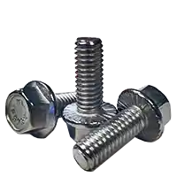 5/16"-18 x 5/8" Flange Screws w/ Wax , Serrated, Hex Head, 18-8 Stainless Steel, Full Thread, Qty 100 Top Pick