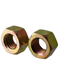 While Supplies Last 1 3/4"-5 Finished Hex Nuts, Zinc-Yellow Cr+6, Grade 8, Coarse (UNC), Medium Carbon Steel, Qty 5