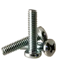 Same Day Shipping 8-32 x 3" Machine Screws, Phillips Pan Head, Zinc Cr+3, Full Thread, Qty 100