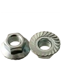 7/16"-20 Hex Flange Nuts, Serrated, Case Hardened, Zinc Cr+3, Fine (UNF), Qty 100 Hot Deal