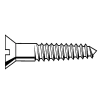 8 x 2" Wood Screws, Slotted Flat Head, 304 Stainless Steel, Qty 100 Buy Today