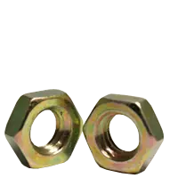 3/8"-16 Hex Jam Nuts, Grade A, A563, Zinc-Yellow Cr+6, Coarse (UNC), Low Carbon Steel, Qty 100 Discount