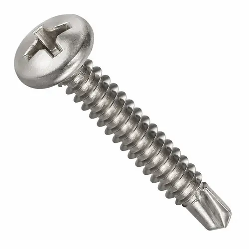 6-20 x 1 1/4" Self-Drilling Screws, Phillips Pan Head, 2 Point BSD, 410 Stainless Steel, Full Thread, Hardened, Qty 1000 Crafted