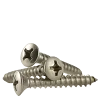 8 x 1 1/4" Self-Tapping Screws, Phillips Oval Head, Type A, 18-8 Stainless Steel, Full Thread, Qty 500 Seasonal Sale