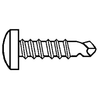 Price Cut 8-18 x 1/2" Self-Drilling Screws, Indent Hex Washer Head HWH, TEKS/2, Zinc Cr+3, Qty 100