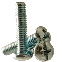 Hassle-Free Returns 6-32 x 1 1/4" Machine Screws, Phillips/Slotted Combo Round Head, Zinc Cr+3, Full Thread, Qty 100