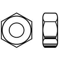 3/8"-16 Left Hand Hex Nuts, Zinc Cr+3, Qty 100 Luxury
