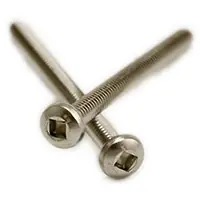 10-24 x 1 1/4" Machine Screws, Square Drive Pan Head, 18-8 Stainless Steel A2, Full Thread, Qty 500 High Quality