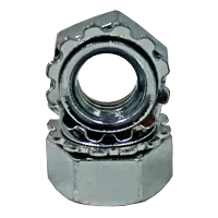 Limited Time M10-1.50 Lock Nuts, External Tooth K-Lock, Metric Class 8, Zinc Cr+3, Qty 100