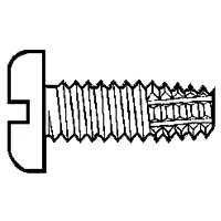 6-32 x 3/8" Thread-Cutting Screws, Slotted Pan Head, Type F, Full Thread, Zinc Cr+3, Qty 100 Order Now