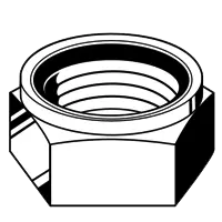 High Quality M10-1.50 Nylon Insert Lock Nuts, A2-70 Stainless Steel, Coarse (UNC), DIN 985, Qty 100