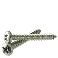 6-18 x 1 1/4" Self-Tapping Screws, Slotted Indent Hex Washer Head HWH, Type A, Zinc Cr+3, Full Thread, Qty 100 Mega Sale