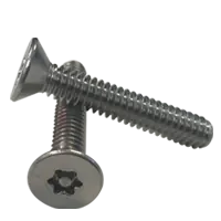 6-32 x 3/4" Machine Screws, Torx Flat Head, T10 Drive 6 Lobe Pin-In (Tamper-Resistant), 18-8 Stainless Steel, Full Thread, Qty 1000 Same Day Shipping