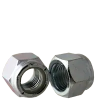 1 1/4"-7 Nylon Insert Lock Nuts, NU (Heavy), Grade N2 (A), Zinc Cr+3, UNC Coarse, Low Carbon Steel, Qty 10 Clearance