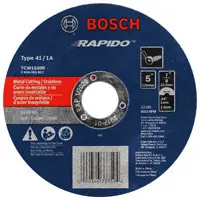 In Demand Bosch TCW1S500 5 In. .040 In. 7/8 In. Arbor Type 1A (ISO 41) 60 Grit Rapido Fast Metal/Stainless Cutting Abrasive Wheel