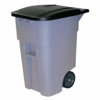 Premium Rubbermaid Commercial FG9W2200GRAY Brute Rollout Container95G/360L Gray