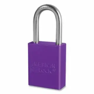American Lock S1106PRP Purple Alum Saf Pl W/11/2In Shckl Key Retaining Price Cut
