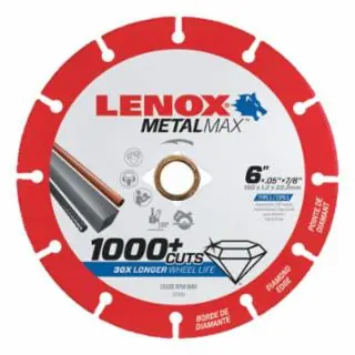 Lenox 1972923 Lenox Diam Cutoff Wh Ag/Cs 6" X 7/8" Angle Grin Time-Limited