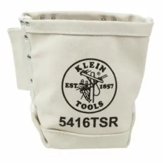 Secure Checkout Klein Tools 5416TSR Tool Bag, Bolt Bag with Drain Holes, No. 4 Canvas, 5 x 9 x 10-Inch