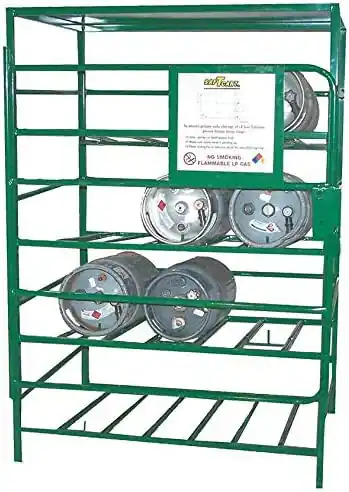 Budget Saf-T-Cart SPC-12 Lockable Propane Rack Holds 12 33 Cylinders