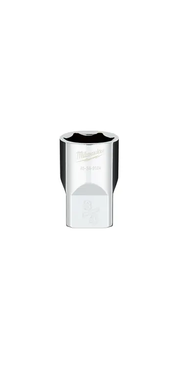Milwaukee Tool 45-34-9104 1/2" Drive 3/4" SAE 6-Point Socket with FOUR FLAT Sides Best Price