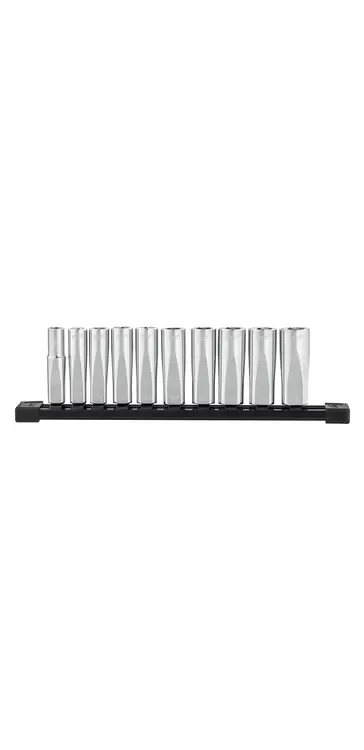 Milwaukee Tool 48-22-9505 10pc 3/8" Metric Deep Well Sockets with FOUR FLAT Sides Must Have