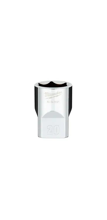 Hot Deal Milwaukee Tool 45-34-9121 1/2" Drive 20MM Metric 6-Point Socket with FOUR FLAT Sides