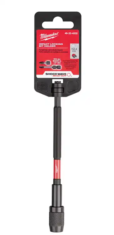 Special Offer Milwaukee Tool 48-32-4532 SHOCKWAVE Impact Duty 6" Locking Bit Holder, 3 Pack