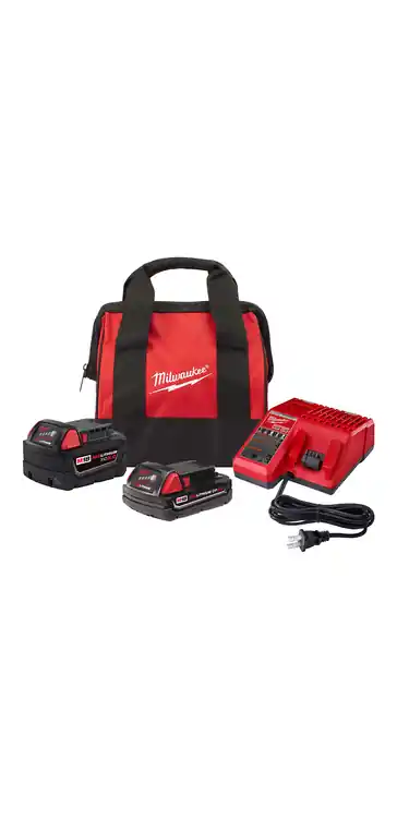 Mega Sale Milwaukee 48-59-1850TP M18 5.0Ah + 2.0Ah STRTER KIT W/ BAG