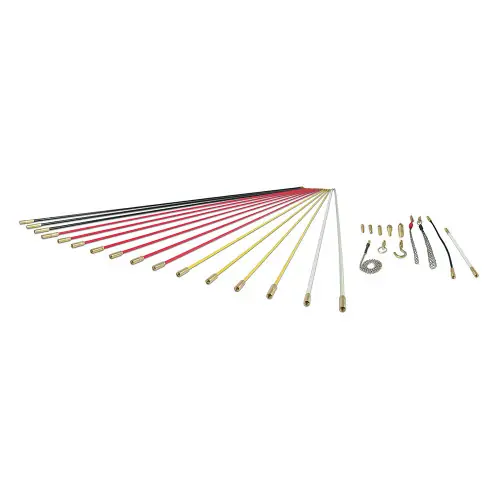 Klein Tools SRS56981 Mega Fish Rod Kit, 52.5-Foot, 34-Piece Luxury