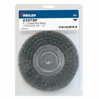 Fast Shipping Weiler 01075P 6" Narrow Crimped Wire Wheel .014 5/8"-1/2"A.