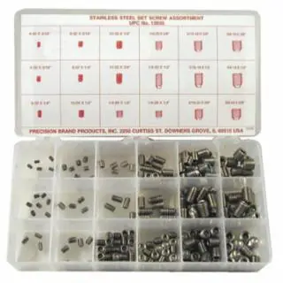Seasonal Sale Precision Brand 13935 Stainless Steel Set Screw Assortment 220 Pieces (1 AS)