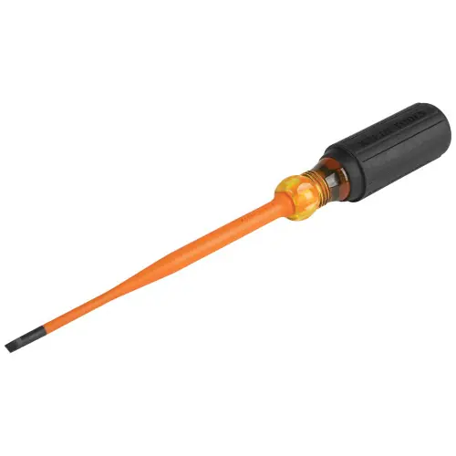 Place Order Klein Tools 6916INS Slim-Tip Insulated Screwdriver, 3/16-Inch Cabinet, 6-Inch Round Shank