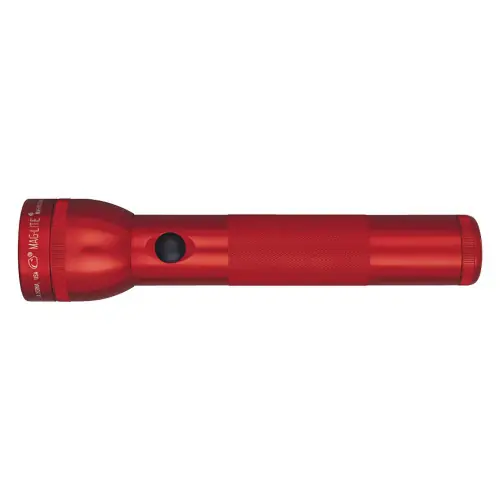 Low Price Mag-Lite S2D035 Red 2 D Cell Mag-Lite Flashlight W/Display B