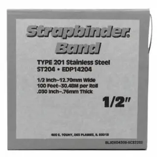 Secure Checkout Strapbinder ST205 14205 5/8"X100‘ Type 201Stainless Strapbinder (1 ROL)