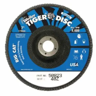 Weiler 50845 7" Tiger Disc Big Cat Abr Flap Disc Phenolic Bk Deal