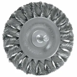 Weiler 17684 Stem Mounted Knot Wheel.014 Ss 1/4 Stem Fan Favorite