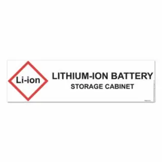 New Release Justrite 29018 Label Hazardous Cab Lithium Io