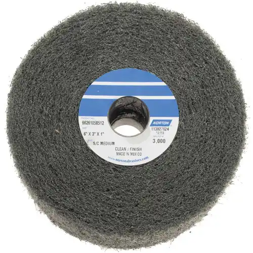 Norton 66261058512 58512 6" x 3" x 1" Clean & Finish Wheel S/C Med Fan Favorite