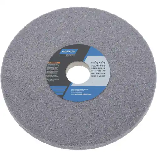 Norton 66253043713 8 x 1/2 x 1-1/4 Type 01 Straight Wheel 32A46-Ivbe Certified