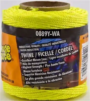 Orion Ropeworks Inc 89Y-WA 250‘ 18 Nylon Cable Twine - Yellow Last Chance