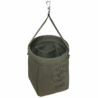 Hot Deal Klein Tools 5143 Canvas Tapered-Bottom Bag