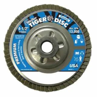 Weiler 50509 4-1/2" Abrasive Flap Disc Angled Zirconium 1 Mega Sale