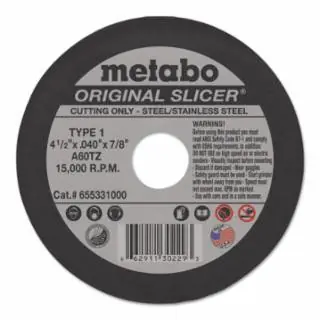 Metabo 655331000 4 1/2" x 7/8 T1 Slicer Wheel A60Tz Cheap