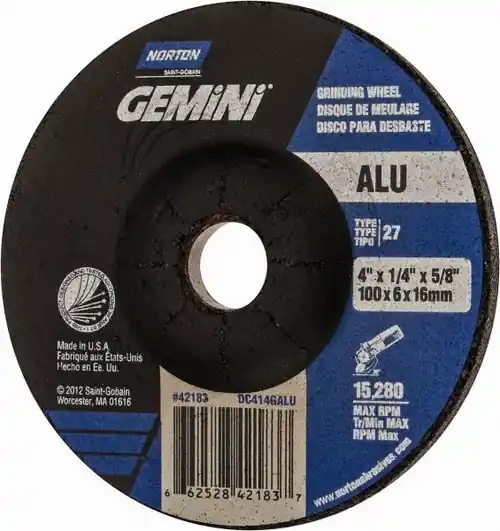 4" x 1/4" x 5/8" GRINDING WHEEL TYPE 27 ALUMINUM 46 Markdown