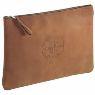 Klein Tools 5136 Zipper Bag, Contractor‘s Leather Portfolio Buy Today