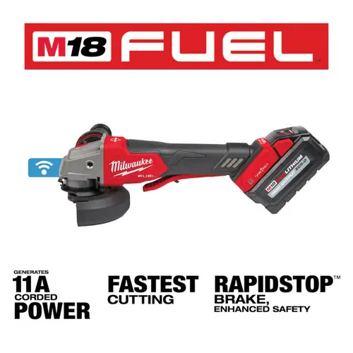 Milwaukee Tool 2882-22 M18 FUEL 4-1/2" / 5" Braking Grinder w/ ONE-KEY Paddle Switch, No Lock Markdown