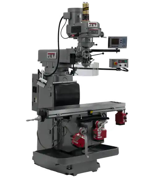 Hot Deal JET JT9-698113 JTM-1254RVS With ACU-RITE 203 DRO X,Y&Z Powerfeeds & Air Power Drawbar
