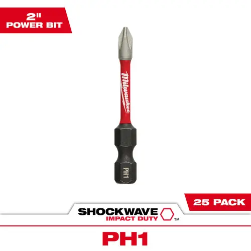 Milwaukee Tool 48-32-4160 SHOCKWAVE 2" Impact Phillips 2 Power Bits (25 PK) Buy Direct